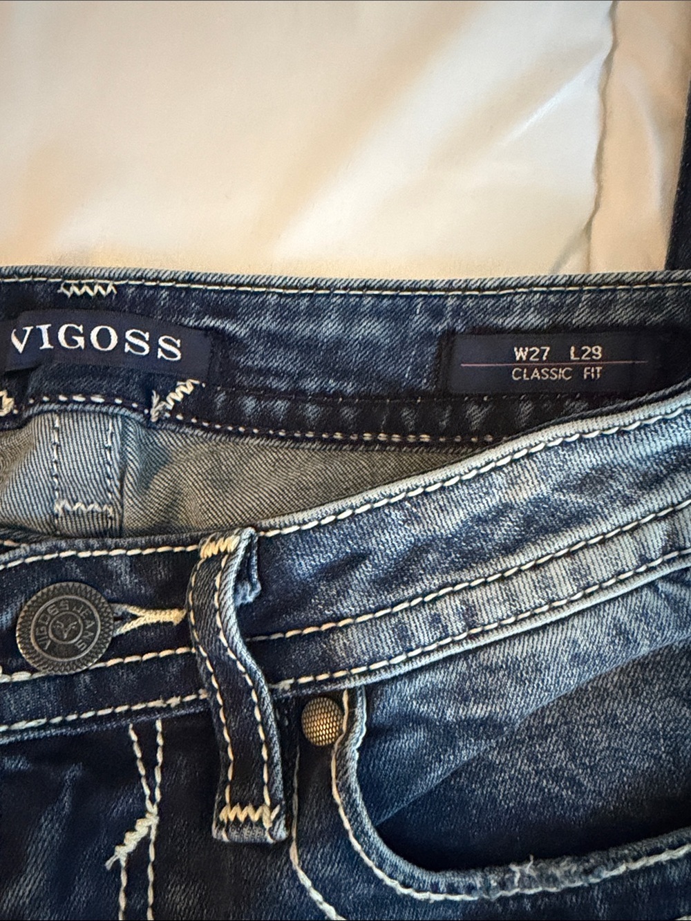 Vigoss Women's Washed Blue Skinny Stretch Jeans - Picture 2 of 9